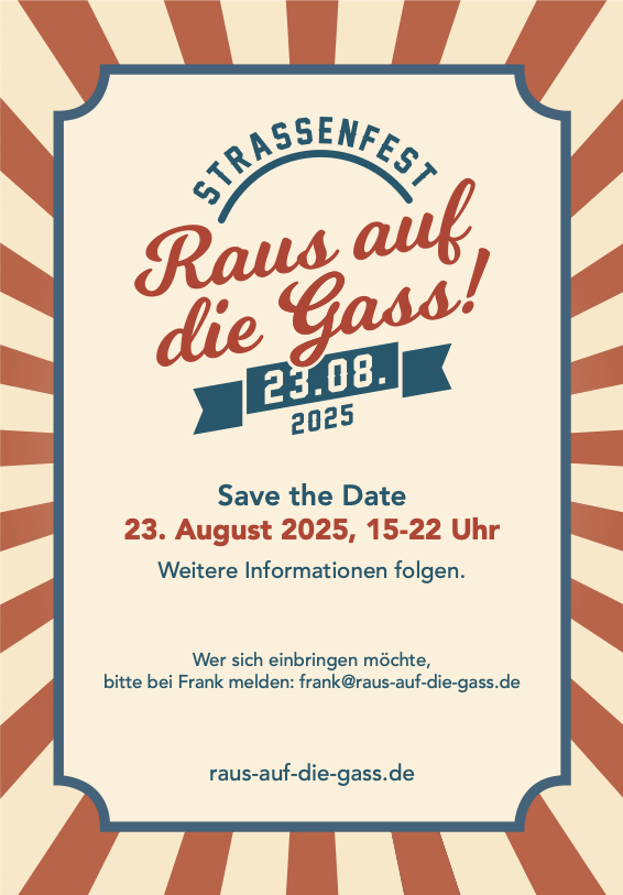 Raus auf die Gass Straßenfest 23.08.2025